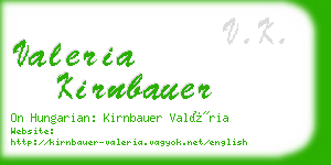 valeria kirnbauer business card